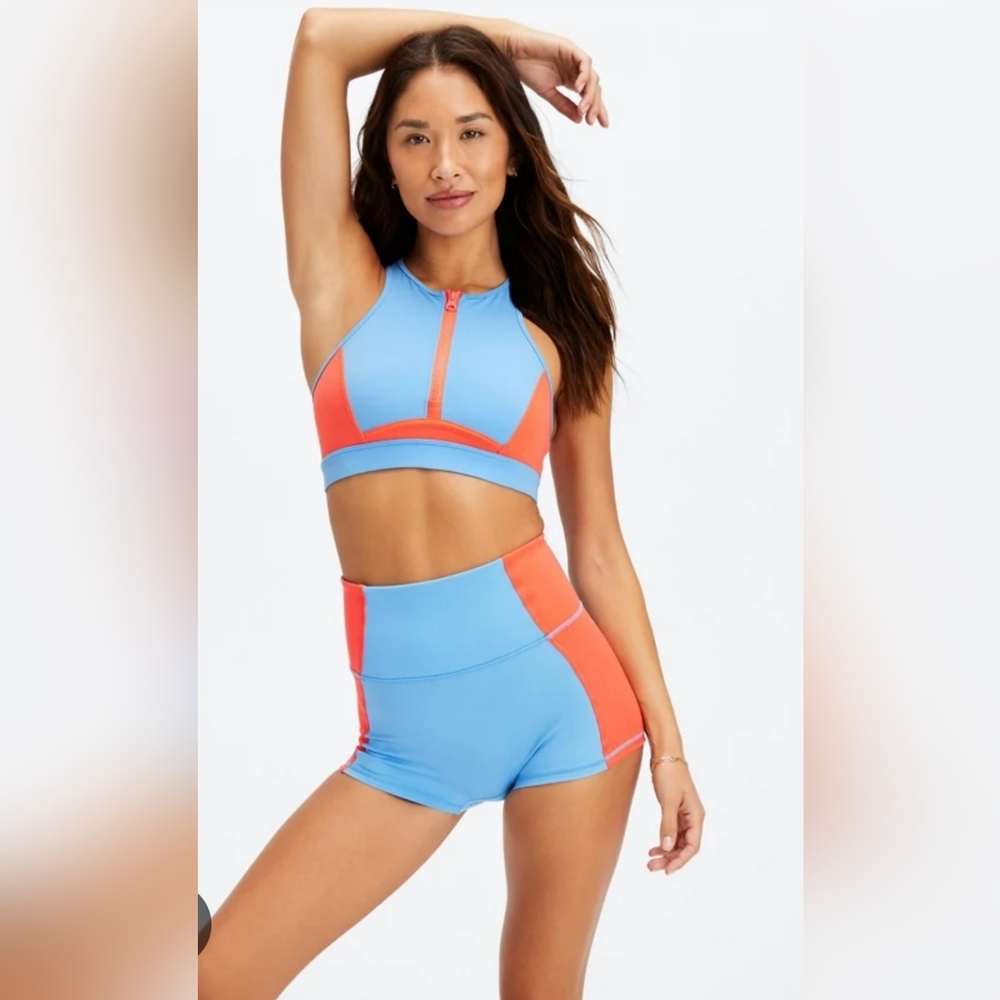 🏷FABLETICS HR Short & Racerback SWIM Set - Colorblock Size L